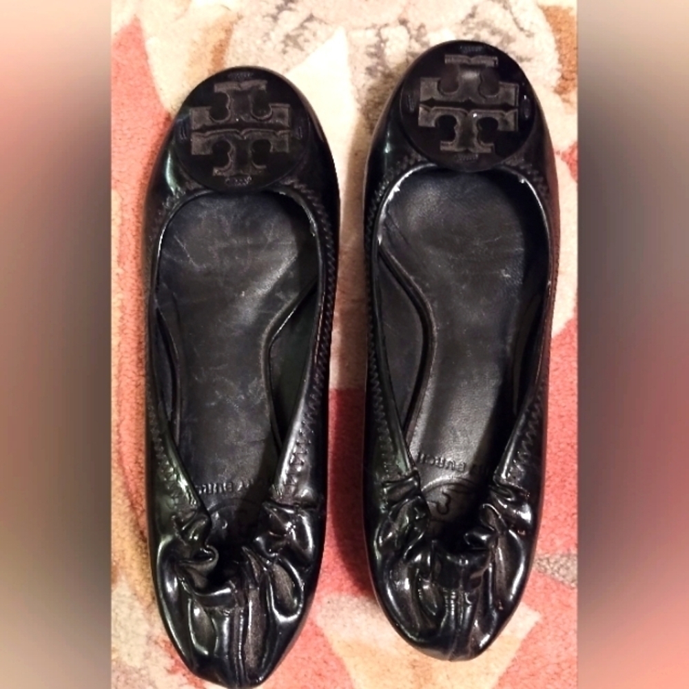Tory Burch "Minnie Travel "Flat in Patent Leather